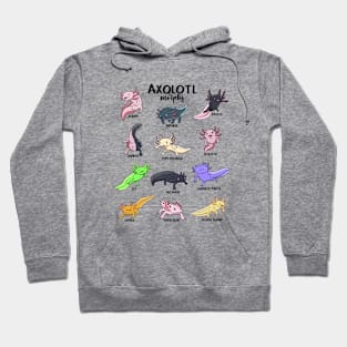 Various kawaii axolotl Hoodie